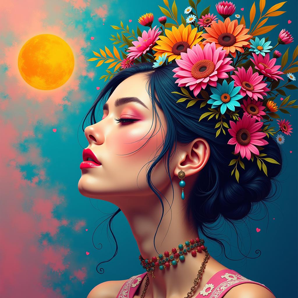 Dreamy Floral Portrait